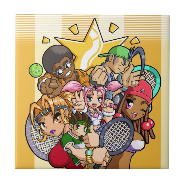 Anime Tennis Characters Tile (Front)
