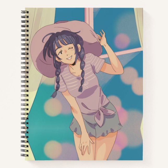 Anime-Themed Spiral Notebook (Front)