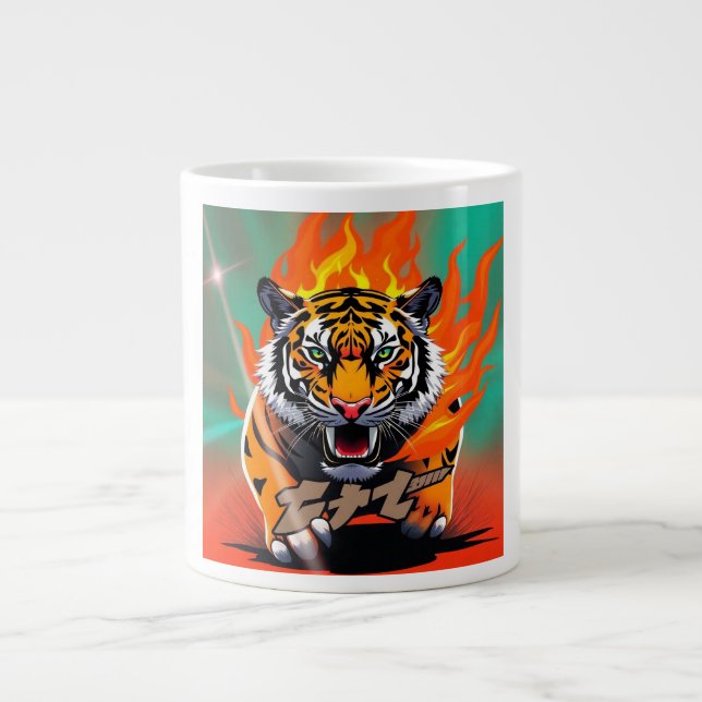 anime tiger large coffee mug (Front)