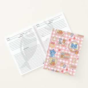 Anime Tom and Jerry Bakery Pattern Notebook