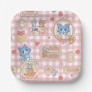 Anime Tom and Jerry Bakery Pattern Paper Plate