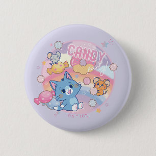 Anime Tom and Jerry Candy Party 2 Inch Round Button