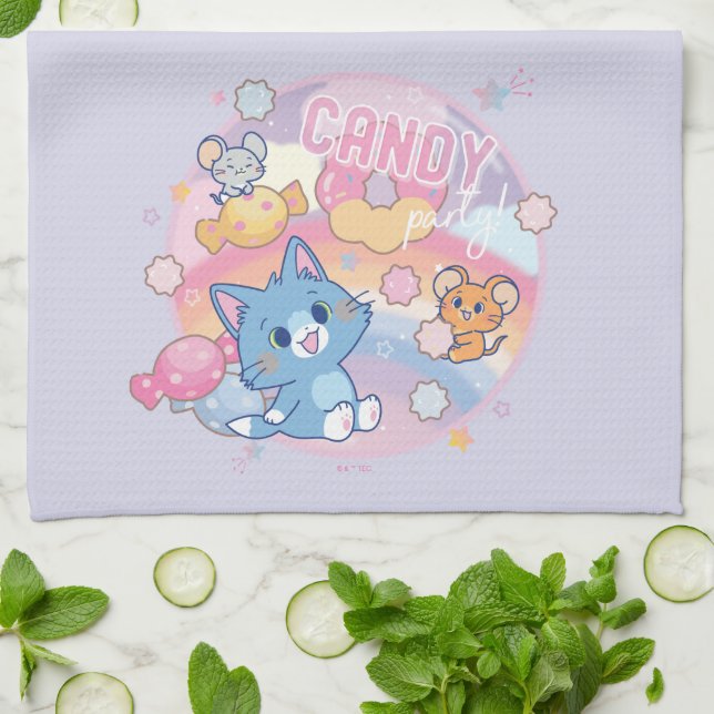 Anime Tom and Jerry Candy Party Kitchen Towel (Folded)