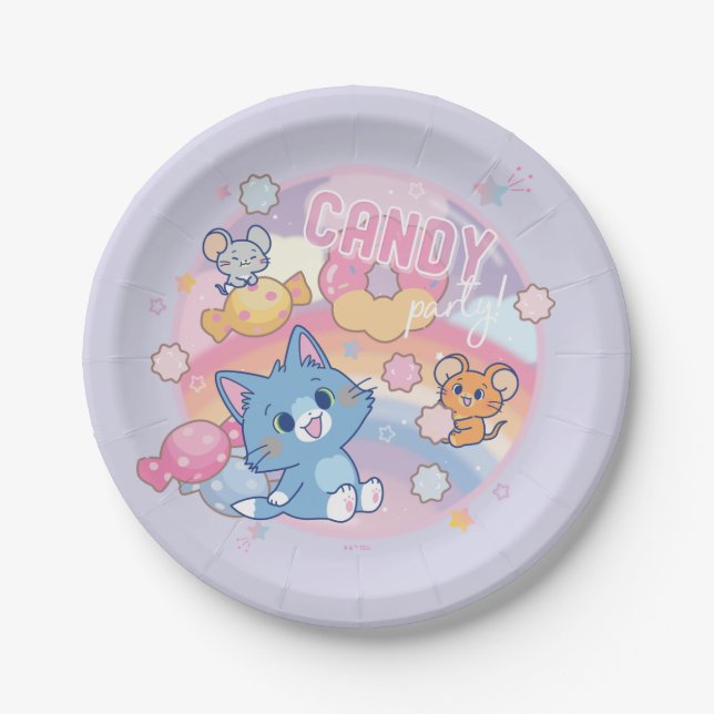 Anime Tom and Jerry Candy Party Paper Plate (Front)