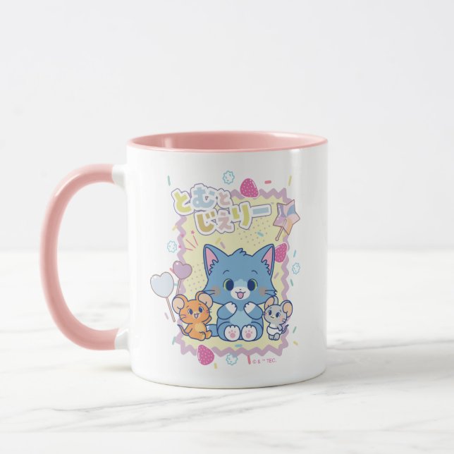Anime Tom and Jerry Strawberry Fun Mug (Left)
