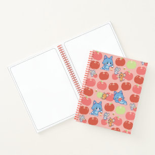 Anime Tom, Jerry, and Tuffy Apple Pattern Notebook