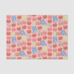 Anime Tom, Jerry, and Tuffy Apple Pattern Tissue Paper
