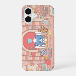 Anime Tom, Jerry, and Tuffy Bakery iPhone 16 Case