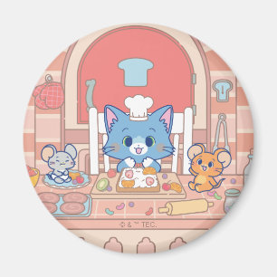 Anime Tom, Jerry, and Tuffy Bakery Magnet