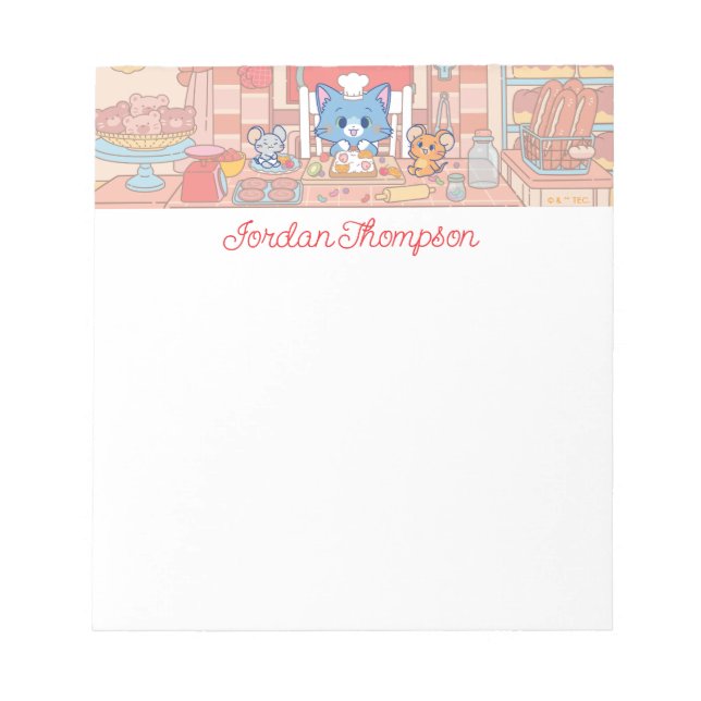 Anime Tom, Jerry, and Tuffy Bakery Notepad (Front)
