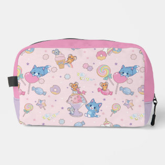 Anime Tom, Jerry, and Tuffy Candyland Pattern Dopp Kit