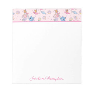 Anime Tom, Jerry, and Tuffy Candyland Pattern Notepad