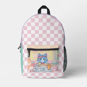 Anime Tom, Jerry, and Tuffy Dessert Parlor Printed Backpack