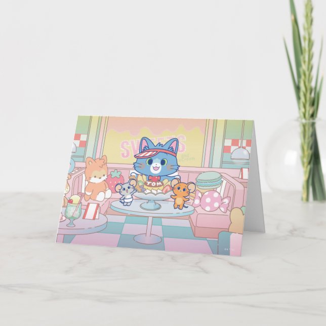 Anime Tom, Jerry, and Tuffy Dessert Parlour Card (Front)