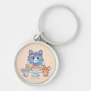 Anime Tom, Jerry, and Tuffy Dessert Parlour Keychain