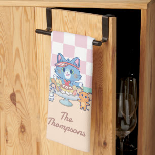 Anime Tom, Jerry, and Tuffy Dessert Parlour Kitchen Towel