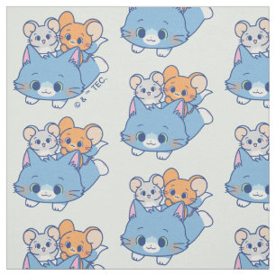 Anime Tom, Jerry, and Tuffy Fabric