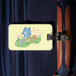 Anime Tom, Jerry, and Tuffy Picnic Luggage Tag