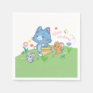 Anime Tom, Jerry, and Tuffy Picnic Napkin