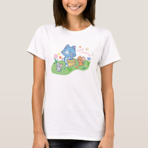 Anime Tom, Jerry, and Tuffy Picnic T-Shirt