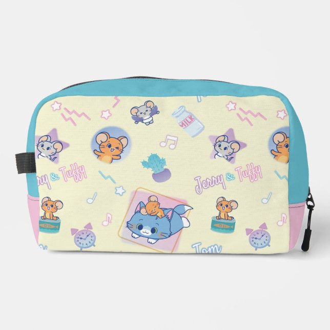 Anime Tom, Jerry, and Tuffy Playtime Pattern Dopp Kit (Front)