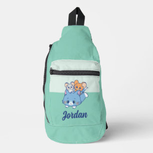 Anime Tom, Jerry, and Tuffy Sling Bag