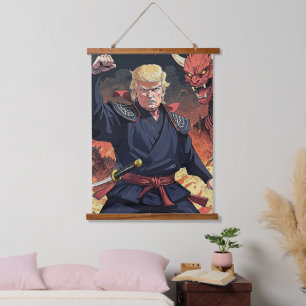 Anime Trump - Fist Raised Hanging Tapestry