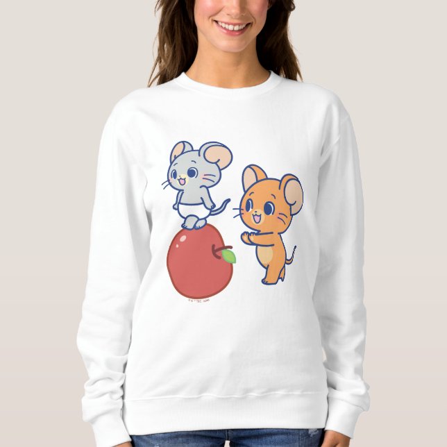 Anime Tuffy and Jerry Apple Rolling Sweatshirt (Front)