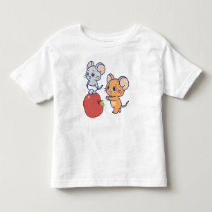 Anime Tuffy and Jerry Apple Rolling Toddler T-shirt