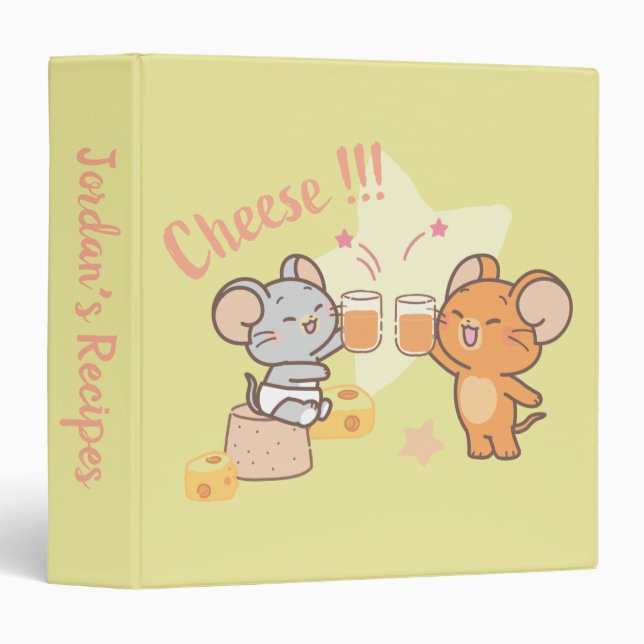 Anime Tuffy and Jerry Cheers to Cheese Binder (Front/Spine)