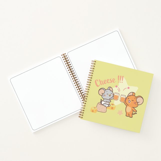 Anime Tuffy and Jerry Cheers to Cheese Notebook (Inside)