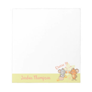 Anime Tuffy and Jerry Cheers to Cheese Notepad