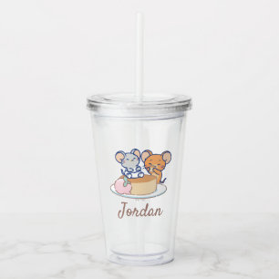 Anime Tuffy and Jerry Cheesecake Acrylic Tumbler