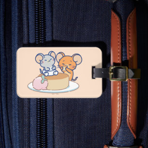 Anime Tuffy and Jerry Cheesecake Luggage Tag