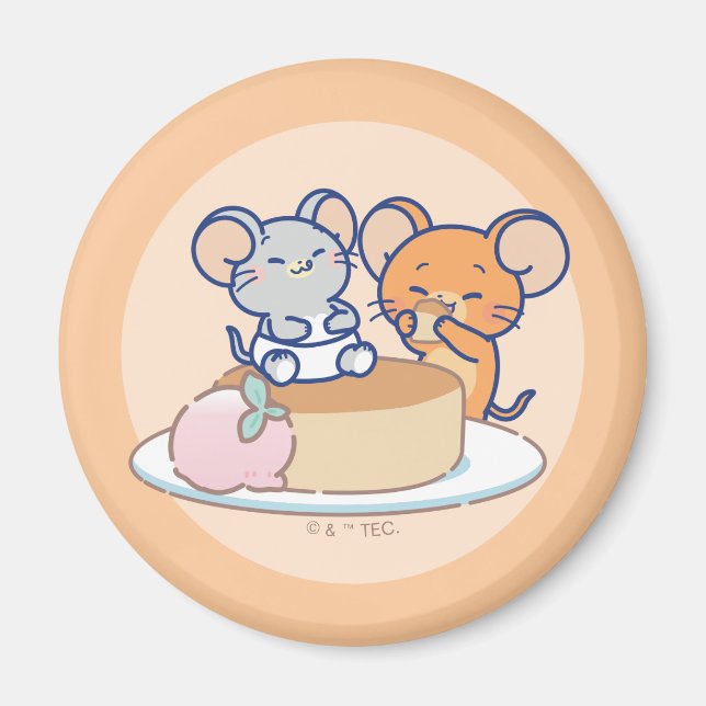 Anime Tuffy and Jerry Cheesecake Magnet (Front)
