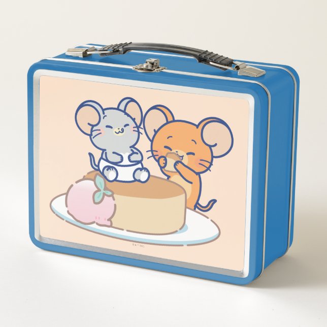 Anime Tuffy and Jerry Cheesecake Metal Lunch Box (Front)