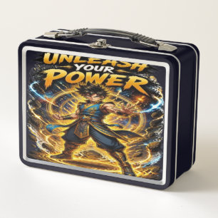 Anime Unleash Your Power Metal Lunch Box - Fantasy