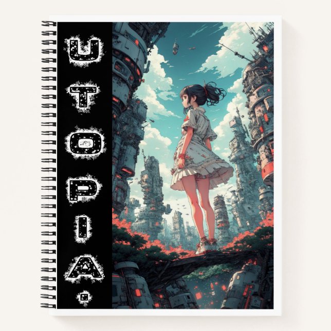 Anime Utopia Into The Future Design Notebook (Front)