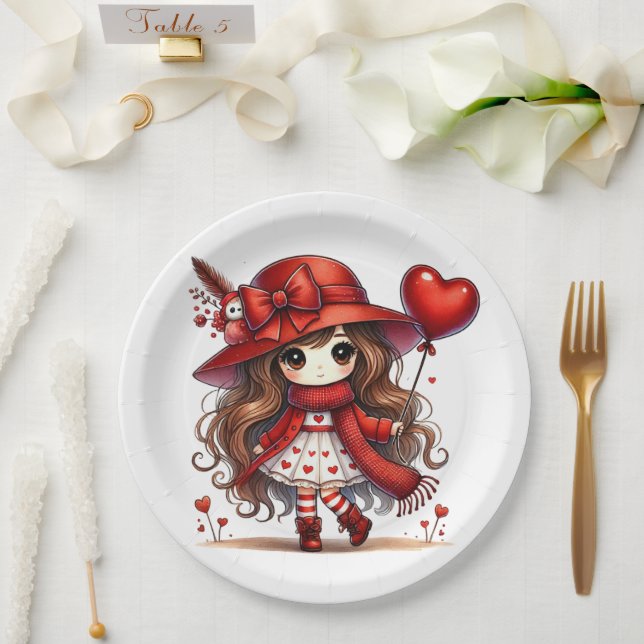 Anime Valentine  Paper Plate (Wedding)