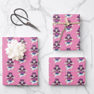 Anime Video Gamer Girl Wrapping Paper Sheet