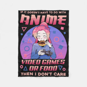 Anime Video Games Food Doughnuts Kawaii Otaku Japa Fleece Blanket