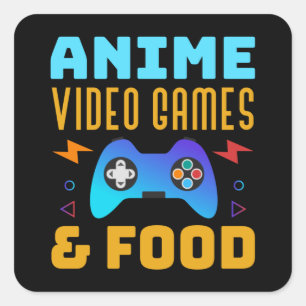 Anime, Video Games & Food   Lovely Design Square Sticker