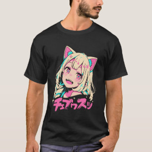 Anime Waifu Cute Anime Manga Cat Girl Sweet Retro T-Shirt