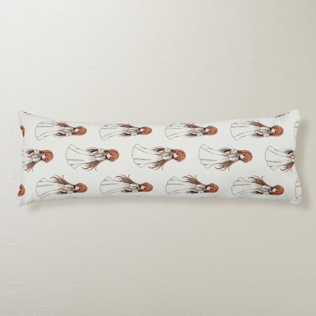 Anime Weeb Girl Manga Pattern Design  Body Pillow (Front)