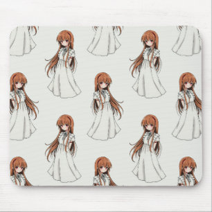 Anime Weeb Girl Manga Pattern Design Mouse Pad