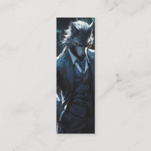 Anime Werewolf Gentleman Mini Business Card