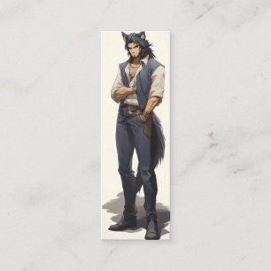 Anime Wolf Zaddy Mini Business Card
