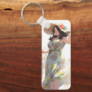 Anime Woman Plus Size Keychain