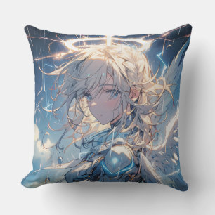 Anime women throw pillow