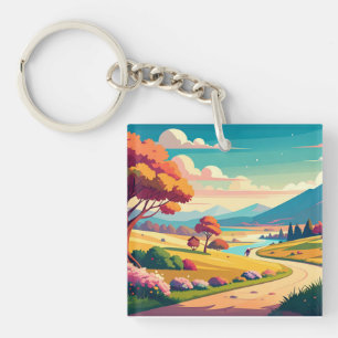 Anime world keychain